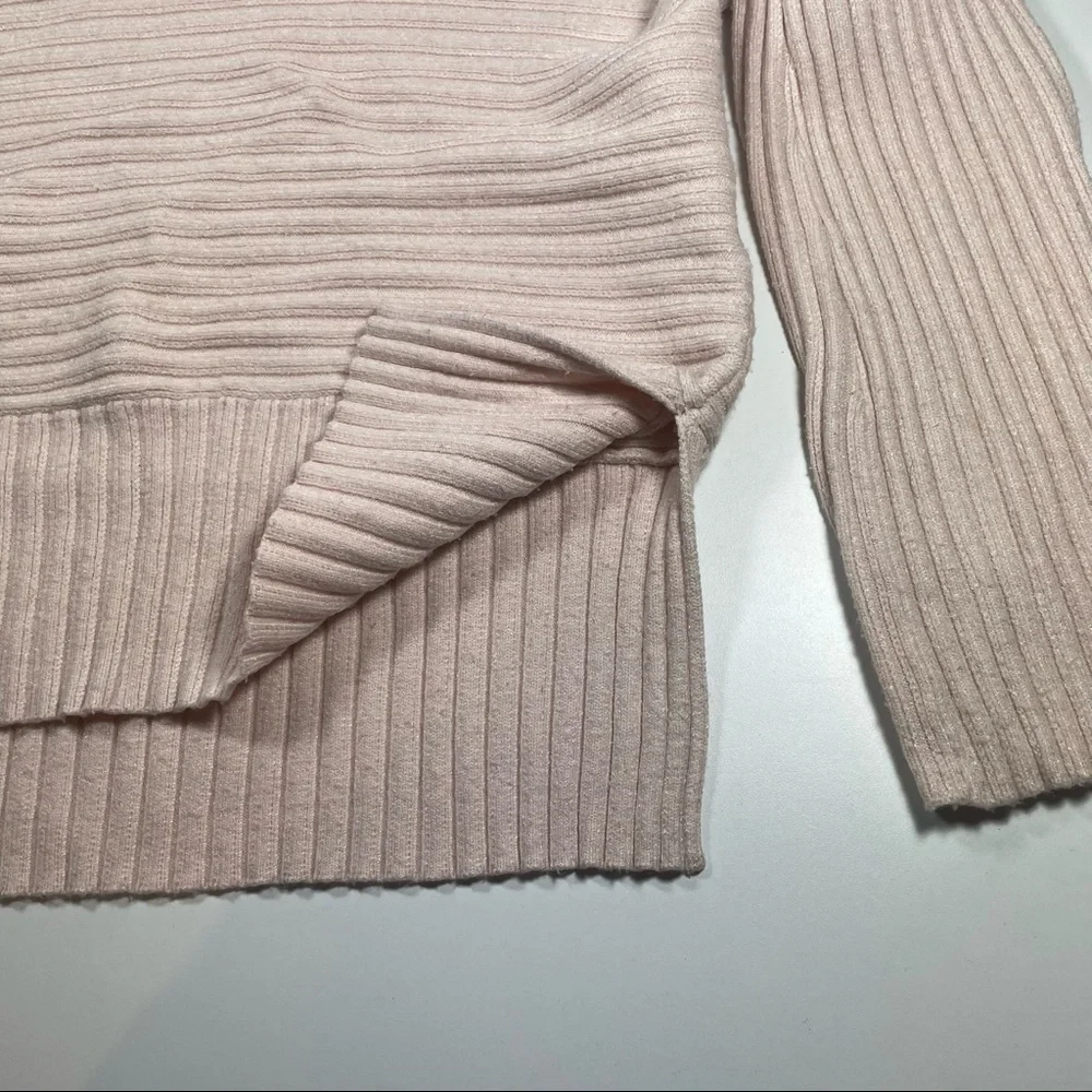 Anthologies Moth blush turtleneck dolman sleeve rib knit sweater size S - Picture 6 of 7